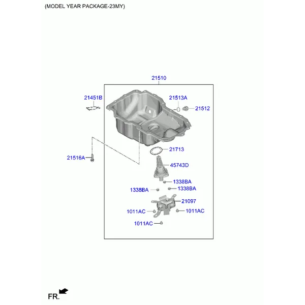 Крышка ременного привода и масляный картер