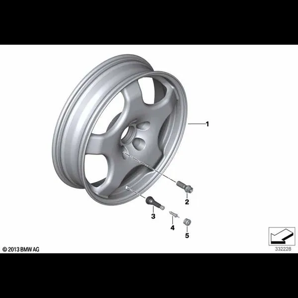 Аварийное колесо легкосплавное