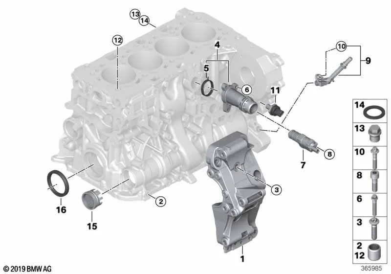 Блок цилиндров/дополнительные элементы