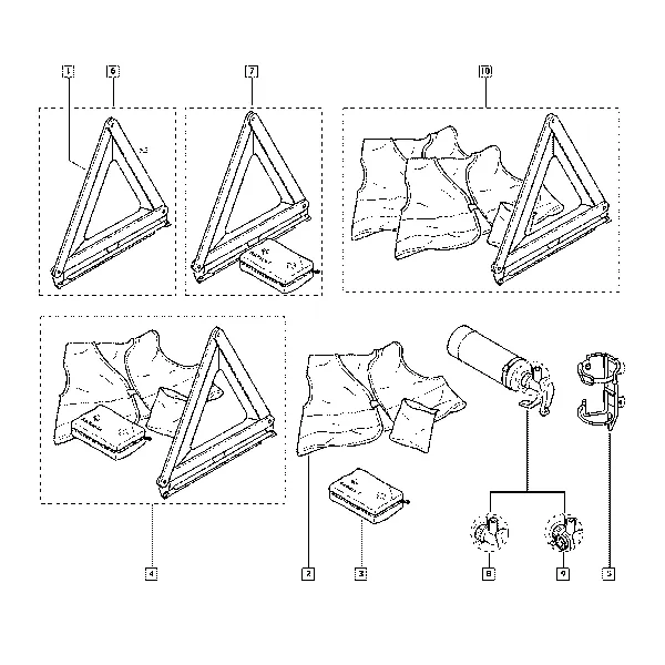Комплект безопасности при аварии