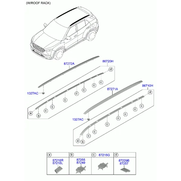 накладка на крышу и задний спойлер