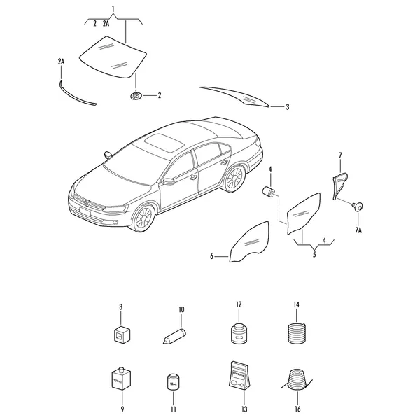 Ветровое стекло Заднее стекло Стекло двери Клей-герметик