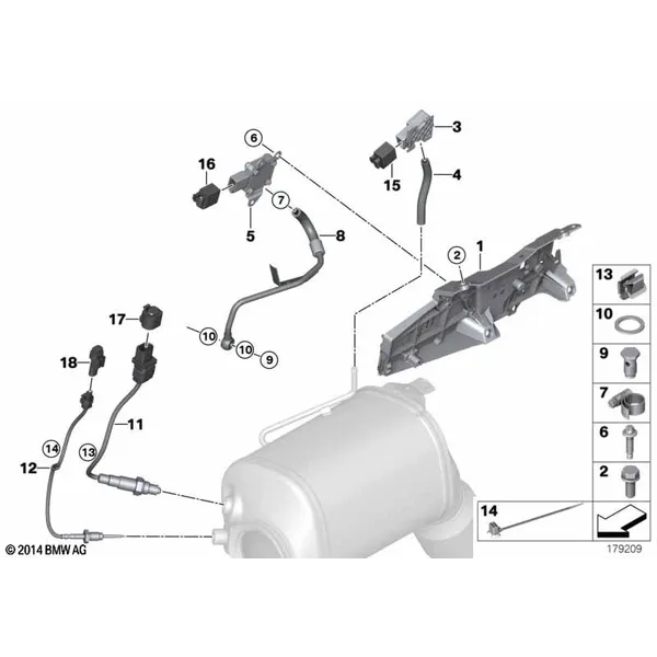 Датчики саж. фильтра/дополн.элементы