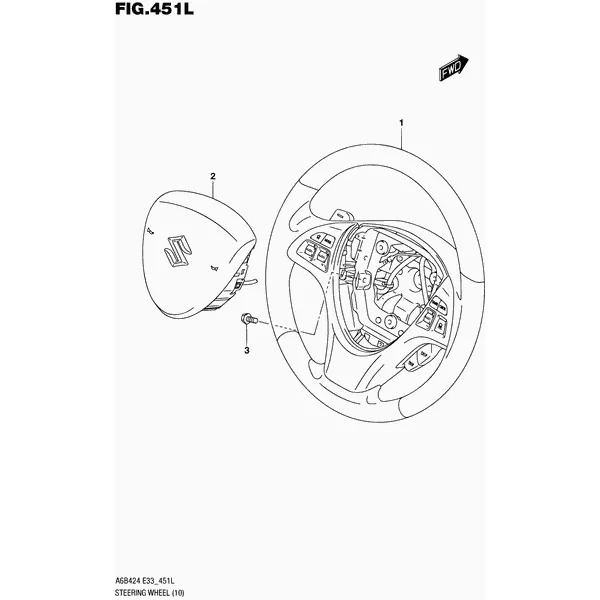 451L - РУЛЕВОЕ КОЛЕСО (SEE NOTE1)