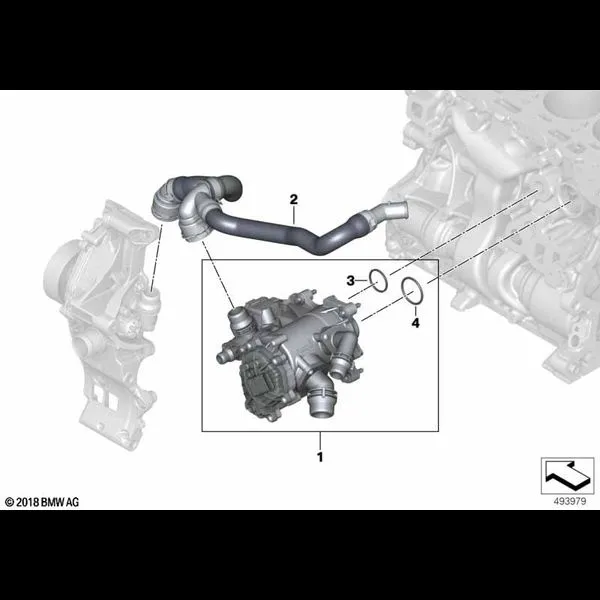 Корпус термостата системы охлаждения