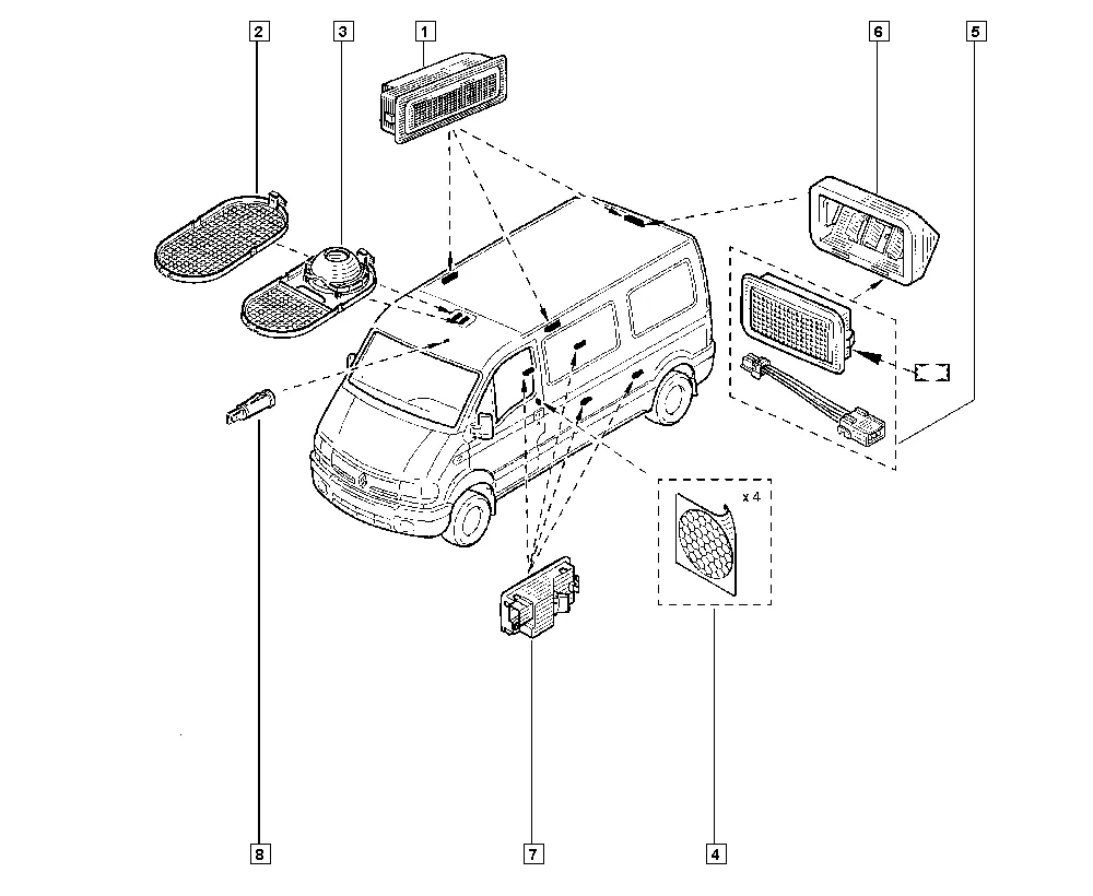 Плафон освещения в салоне
