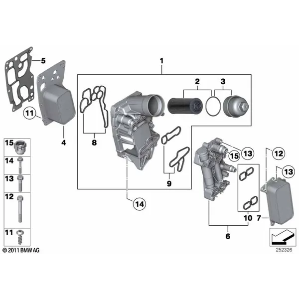 Масляный фильтр смаз.сист.,теплообменник