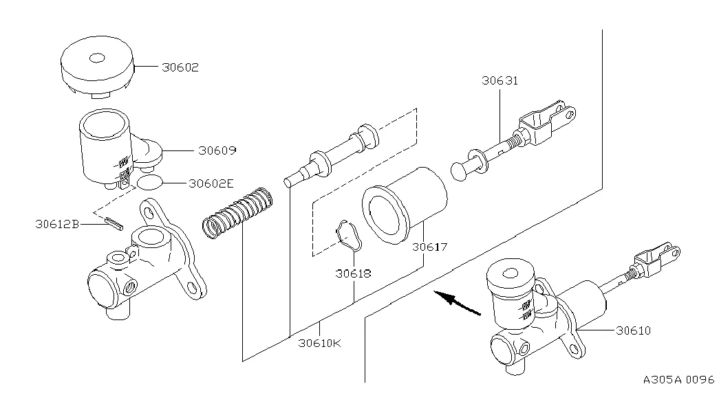 Главный цилиндр сцепления