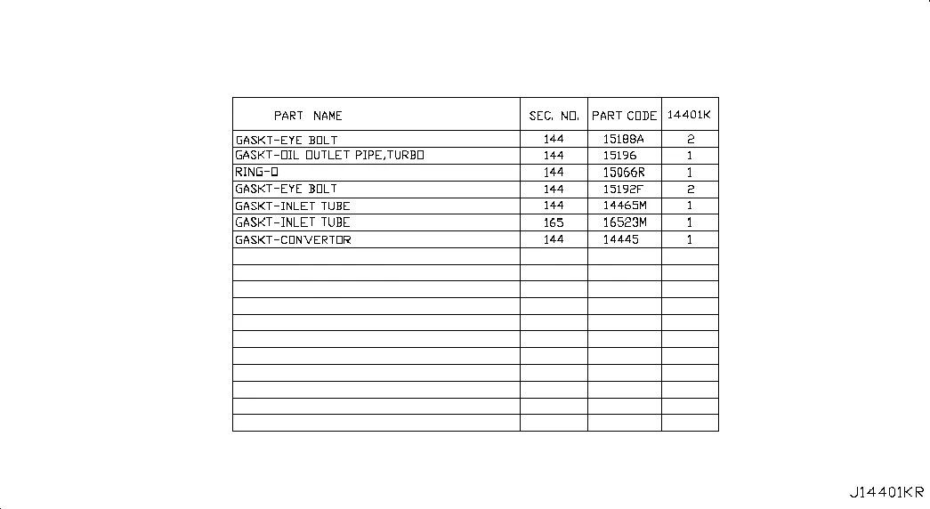 Турбонагнетатель; GASKET KIT