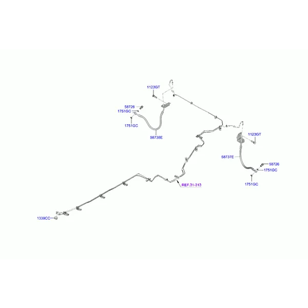 Трубопровод гидропривода тормозов