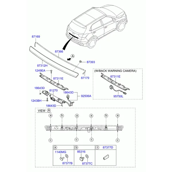 молдинг задней панели