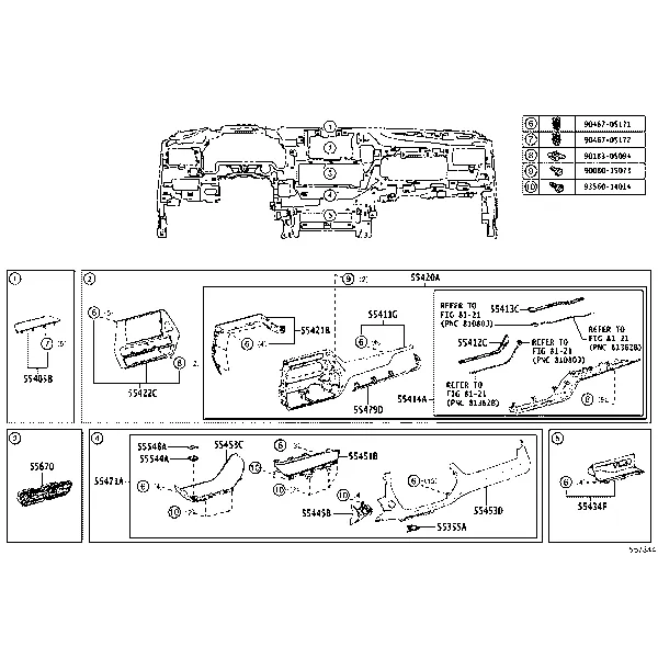 INSTRUMENT PANEL & GLOVE COMPARTMENT