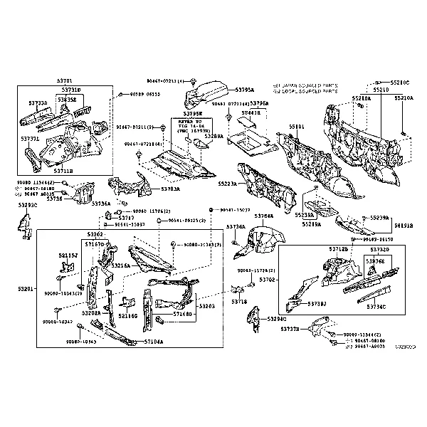 FRONT FENDER APRON & DASH PANEL