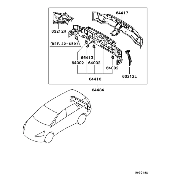 КУЗОВ - ПАНЕЛЬ КАБИНЫ ЗАДНЯЯ (ПО L200)
