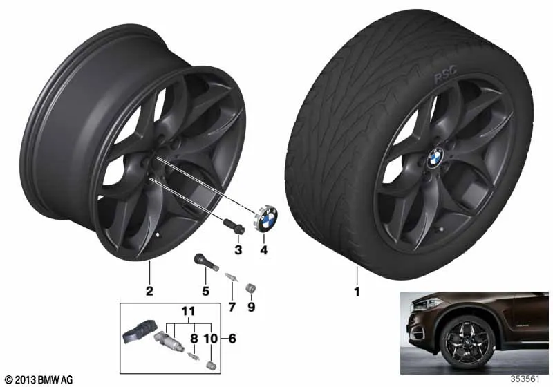 Л/c диск BMW со сдвоенными спиц.диз.215