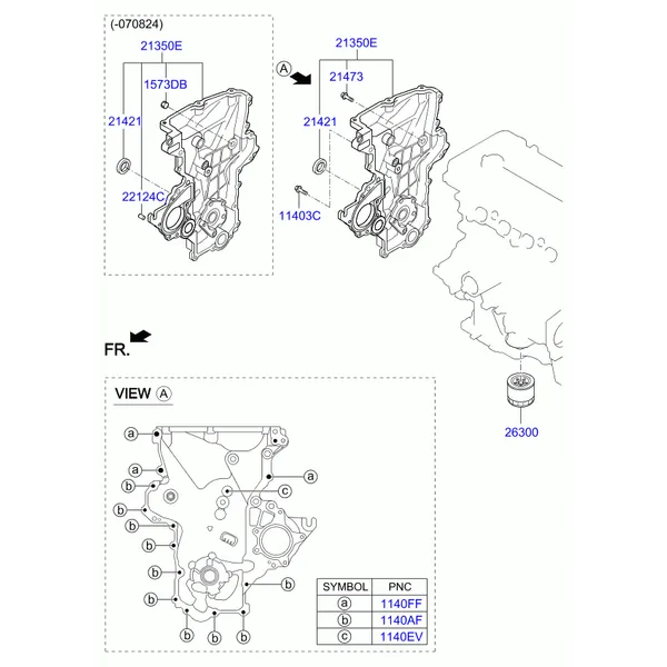 FRONT CASE & OIL FILTER