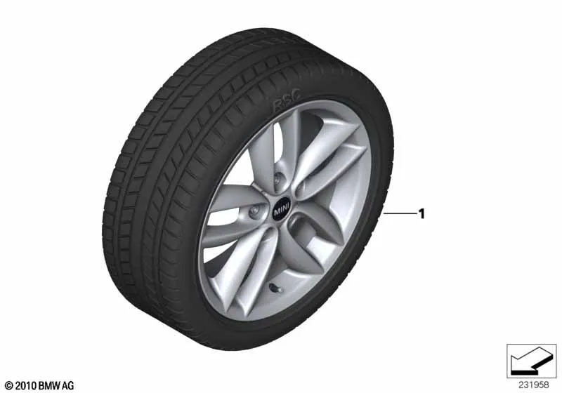 Колесо в сб.зим.Double Spoke R124-17"