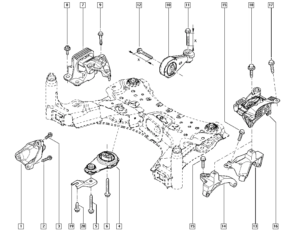 Кронштейн двигателя