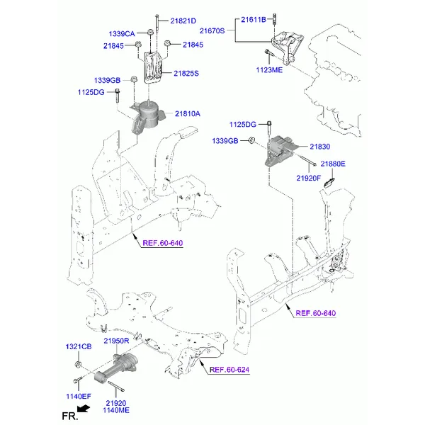 Подвеска двигателя и коробки передач