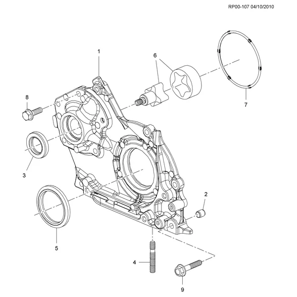 ДВИГ. СБ.-L4 PART 4 МАСЛЯНЫЙ НАСОС И ФИТИНГ (LUD/1.7L)