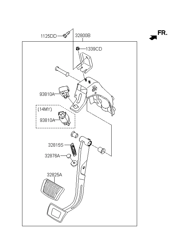 педаль тормоза и сцепления