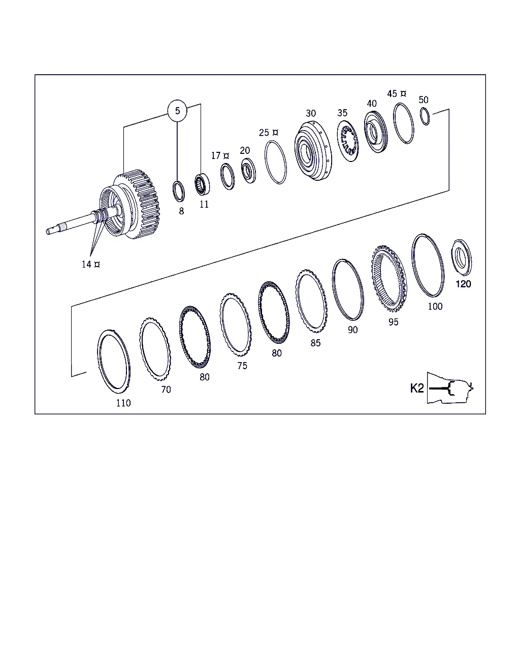 МУФТА K2,(ПРИВОДНОЙ ВАЛ)