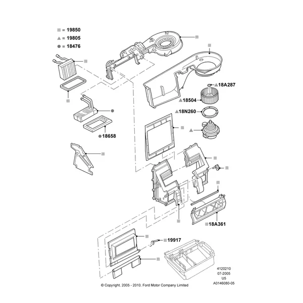 10E - Heater/Air Cond.Internal Components; 07/AUG/2006-16/DEC/2010