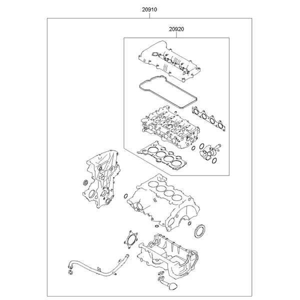 набор прокладок двигателя