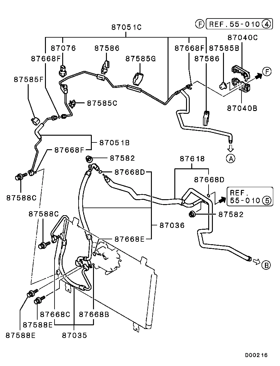 ОТОПЛ., КОНДИЦ. И ВЕНТИЛЯЦИЯ - ТРУБКИ КОНДЕНСОРА