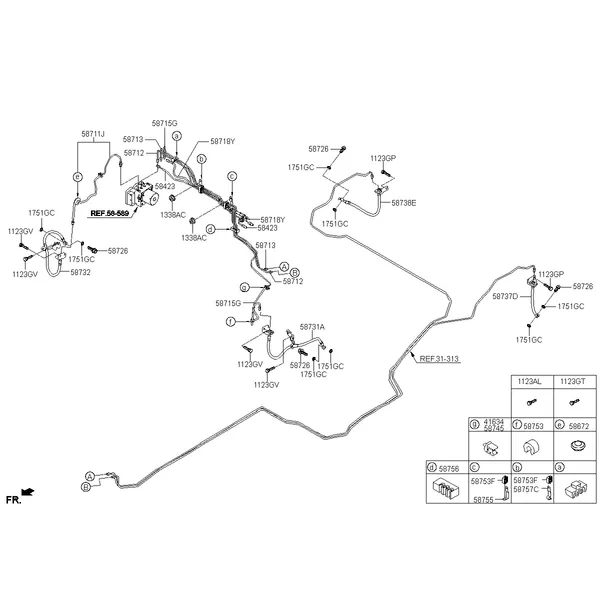 Трубопровод гидропривода тормозов