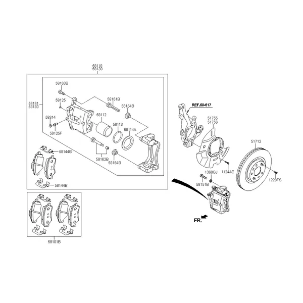 Тормозной механизм переднего колеса