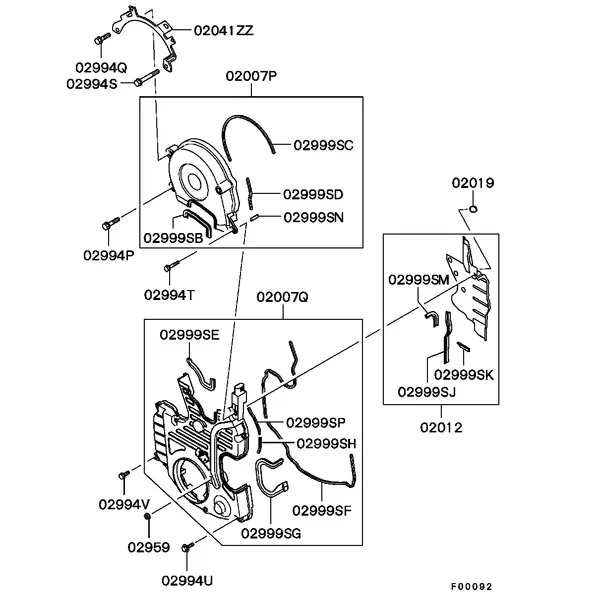 ДВИГАТЕЛЬ - КРЫШКА,ПЛАСТИНА КРЕПЛ.,ПОДДОН