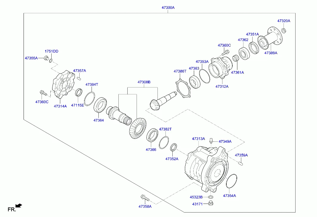 коробка раздаточная в сборе