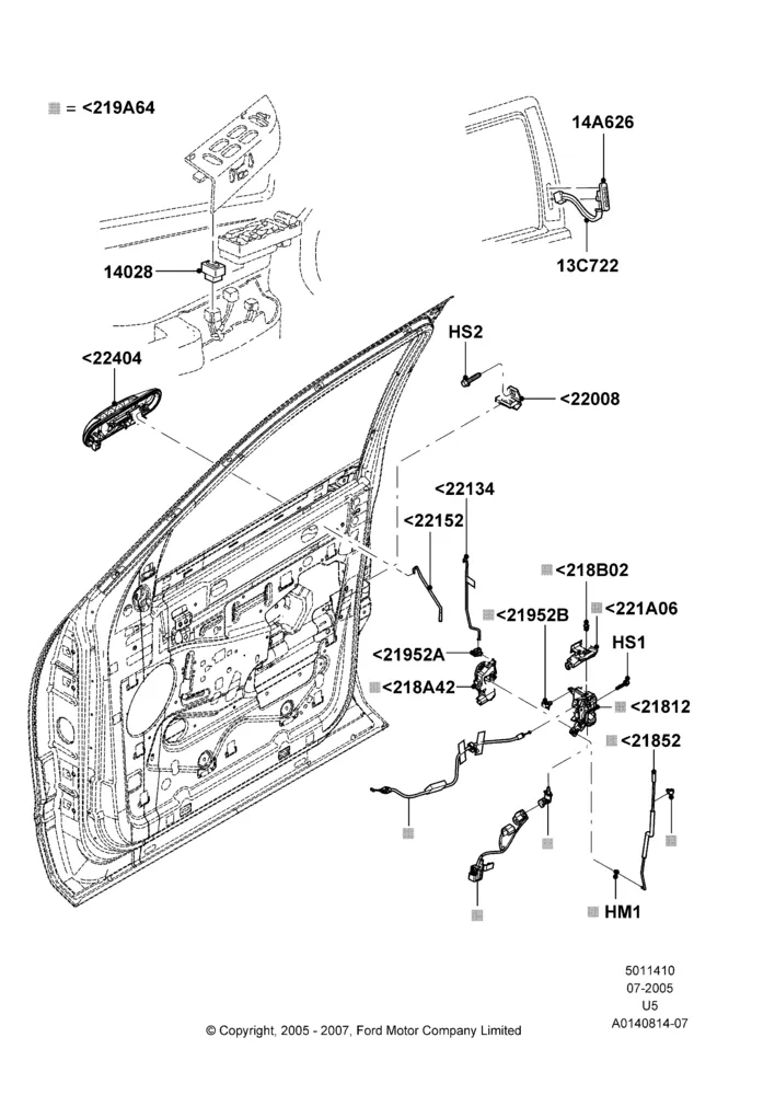 10B - Front Door Lock Controls; 19/JUL/2005-16/DEC/2010