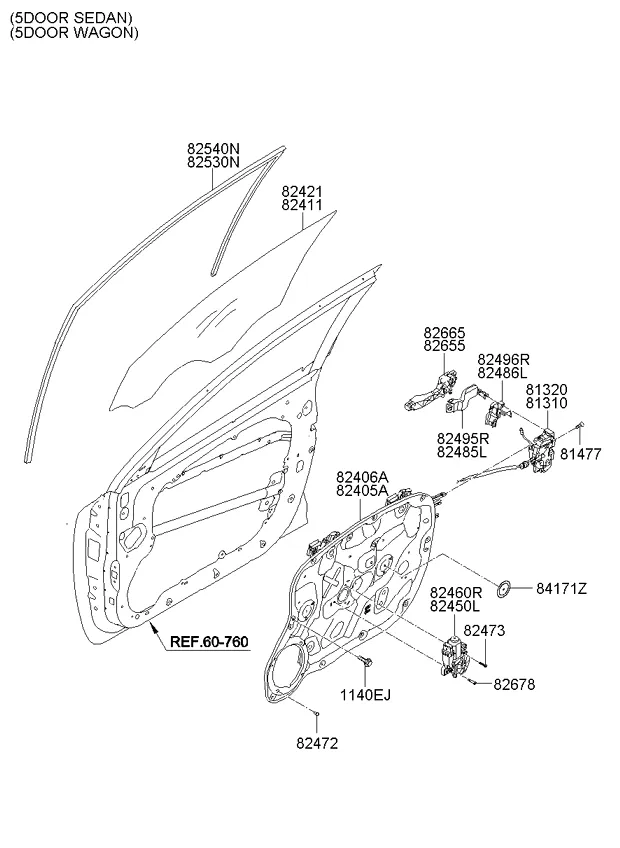 регулятор стекла двери передней и стекло