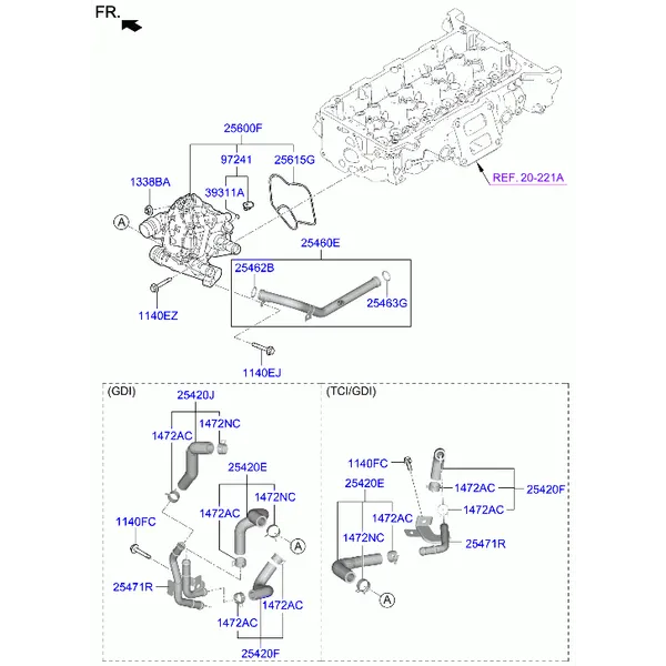 Шланг и трубопровод охлаждающей жидкости