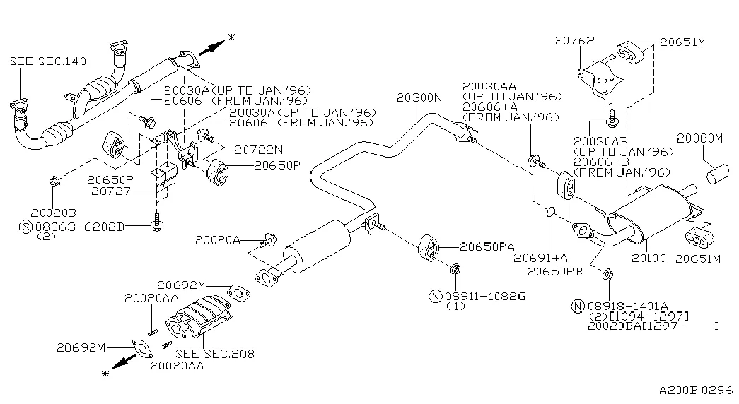 Выхлопная труба и глушитель; W/CATALYST CONVERTER