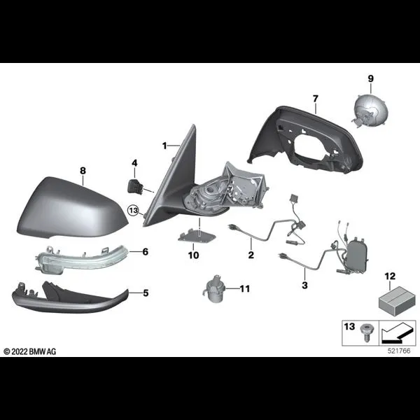 Наружное зеркало заднего вида (S760A)