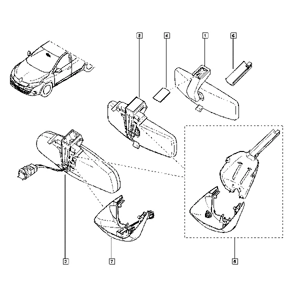 Внутренние/наружные зеркала заднего вида
