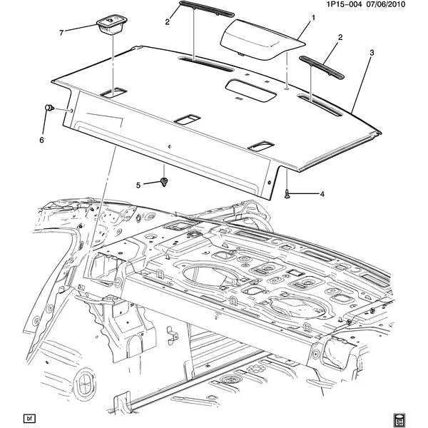 TRIM/BACK WINDOW SHELF (6-SPEAKER UZ6)