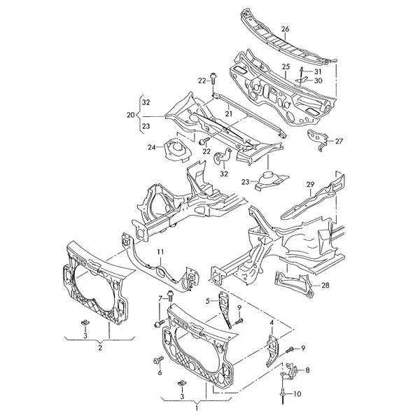 Передняя часть кузова