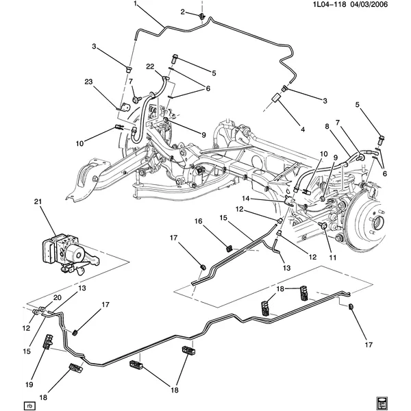 BRAKE LINES/REAR (JL9)