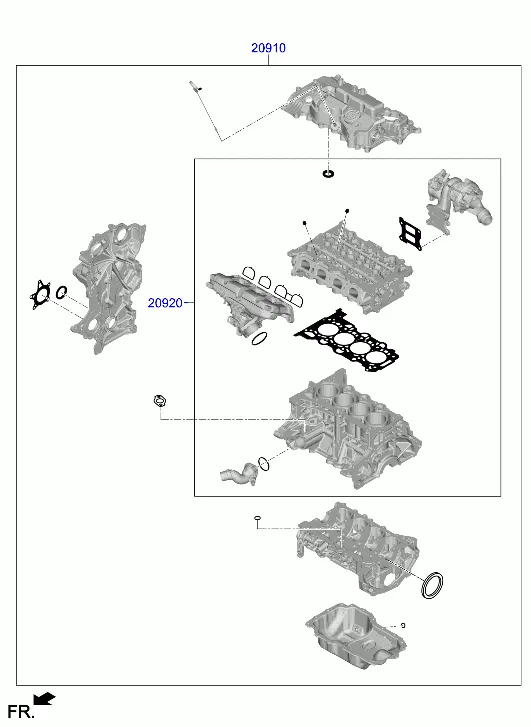 набор прокладок двигателя