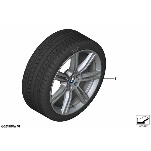 Колесо в сб.зим.звездообр.сп.736 - 20"