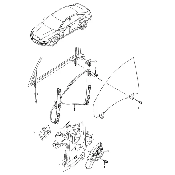 Стеклоподъёмник Эл.двигатель стеклоподъёмника БУ двери