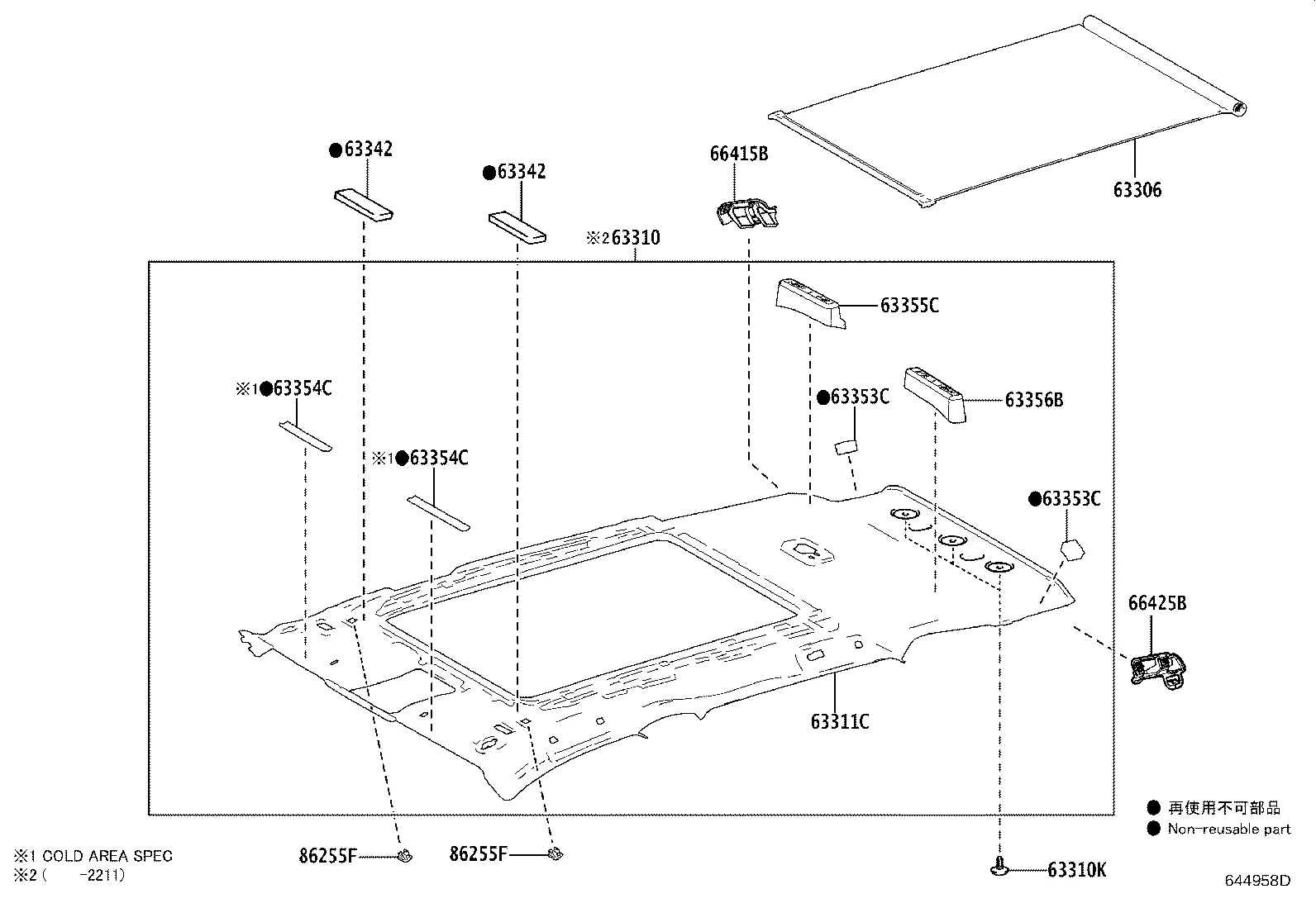 ROOF HEADLINING & SILENCER PAD