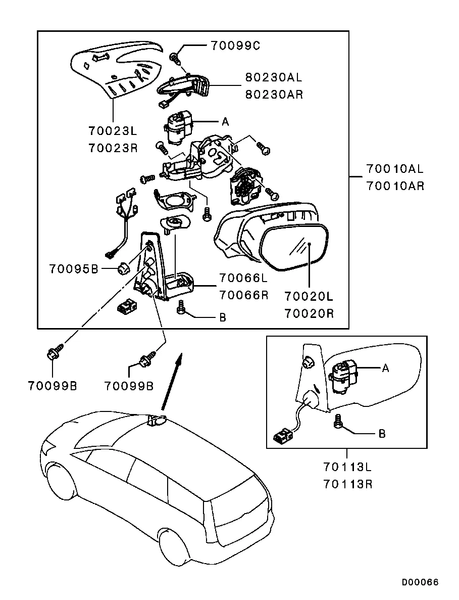 НАРУЖНЫЕ ЭЛЕМЕНТЫ КУЗОВА - БОКОВЫЕ ЗЕРКАЛА ЗАДНЕГО ВИДА