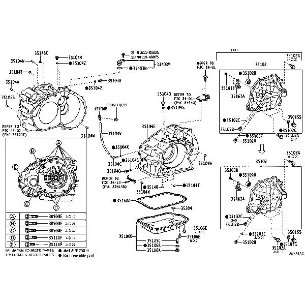 TRANSMISSION CASE & OIL PAN (ATM)