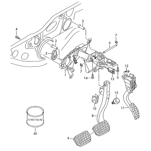 Педали тормоза и акселератора