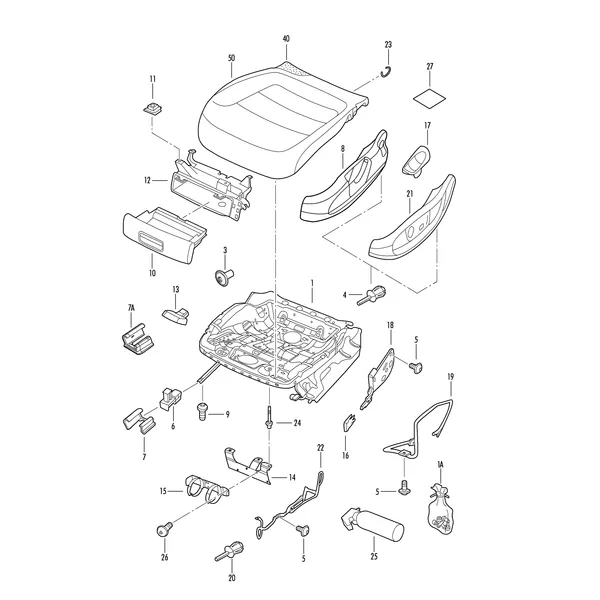 Сиденье Каркас сиденья